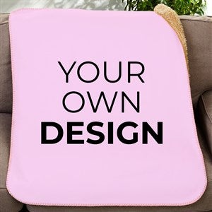 Design Your Own Personalized Sherpa Baby Blanket - Light Pink - 18399-P