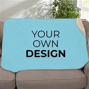 Design Your Own Personalized Sherpa Baby Blanket - Baby Blue - 18399-BB