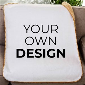 Design Your Own Personalized Sherpa Baby Blanket - White - 18399-W