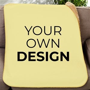 Design Your Own Personalized Sherpa Baby Blanket - Yellow - 18399-Y