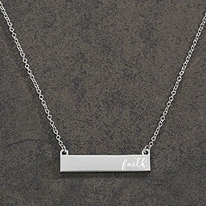 Personalized Silver Nameplate Necklace for Her - 18432