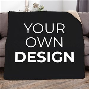 Design Your Own 60x80 Black Sherpa Blanket  - 18455-BK