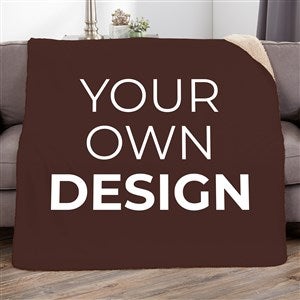 Design Your Own 60x80 Brown Sherpa Blanket - 18455-CB