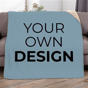 Design Your Own 60x80 Slate Sherpa Blanket  - 18455-SB