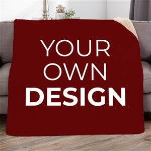 Design Your Own 60x80 Red Sherpa Blanket  - 18455-BU