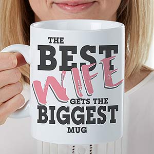 The Best... Personalized 30oz. Oversized Coffee Mug For Her - 18484