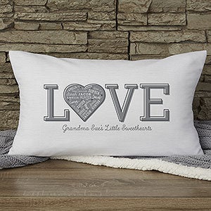Close To Her Heart Personalized Lumbar Velvet Throw Pillow - 18502-LBV