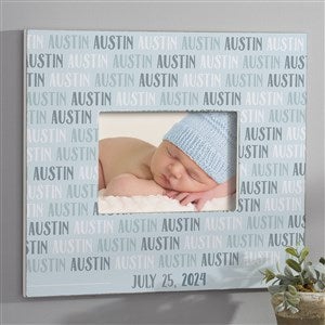 Modern Baby Boy Personalized 5x7 Wall Frame- Horizontal - 18506-WH