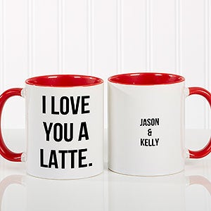 Personalized 11oz Red Coffee Mug - Add Any Text - 18543-R
