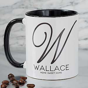 Name  Initial Personalized Coffee Mug - 11oz Black - 18544-B