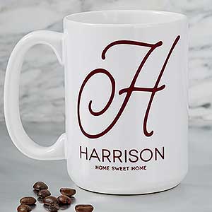 Name  Initial Personalized Coffee Mug - 15oz White - 18544-L