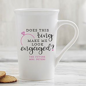 Do I Look Engaged? Personalized Latte Mug 16 oz.- White - 18546-U