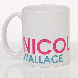 Bold Name Personalized Coffee Mug 11 oz.- White - 18549-W