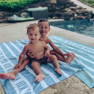 Classic Striped Personalized Beach Towel