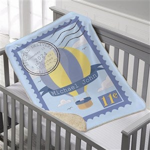 Special Delivery Personalized Sherpa Blanket - 18586