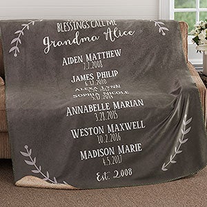 Our Grandchildren Personalized 50x60 Sherpa Blanket - 18589-S