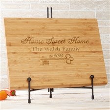 Key To Our Home Personalized Bamboo Cutting Board- 10x14 - 18593