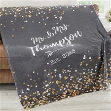 Sparkling Love Personalized Wedding 50x60 Plush Fleece Blanket - 18625