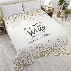 Sparkling Love Personalized Wedding 90x108 King Fleece Blanket - 18625-K