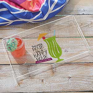 Happy Hour Personalized Acrylic Serving Tray - 18692
