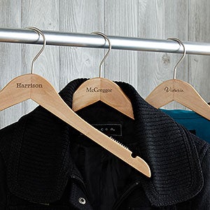 Matte Wood Hangers, Closet