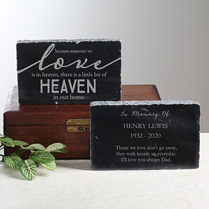Heaven In Our Home Personalized Memorial Marble Keepsake - 18803