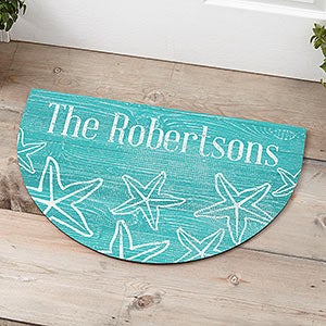 Custom Chic Beach House Door Mat