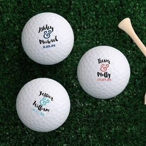 Personalized Golf Balls - For Bride  Groom - 18968-B