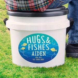 Hugs and Fishes Personalized Bucket Seat-3.5 Gallon - 18975-S