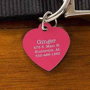 Heart Personalized Dog ID  Tag - Pet Expressions - 19035-H