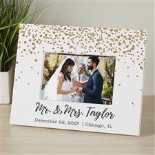 Sparkling Love Personalized Wedding 4x6 Tabletop Frame - Horizontal - 19096