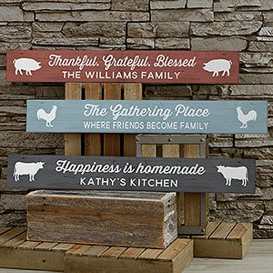 Farmhouse Kitchen Personalized Wooden Sign - 19114