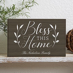Bless This Home Personalized Shelf Block - 19129
