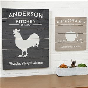 Farmhouse Kitchen Personalized Wooden Shiplap Sign- 16 x 20 - 19162-16x20