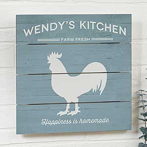 Personalized Wooden Slat Sign 12x12 Farmhouse Kitchen - 19162-12x12