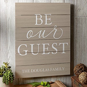 Guest Room 16x20 Personalized Wood Plank Sign - 19167-16x20