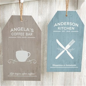 Farmhouse Kitchen Large Personalized Wooden Wall Tag - 19183
