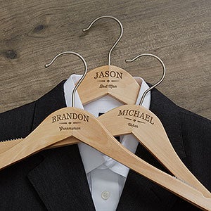 Custom Wedding Hangers - White Wooden Hangers –