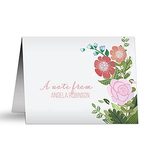 Modern Botanical Personalized Note Cards - 19216