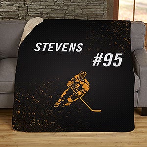 Sports Enthusiast Personalized 50x60 Sherpa Blanket - 19221-S