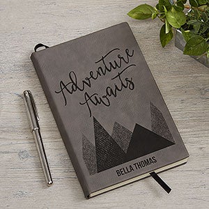 Adventure Awaits Personalized Charcoal Writing Journal - 19232-C