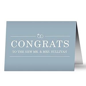 Wedding Congrats Personalized Greeting Card - 19241