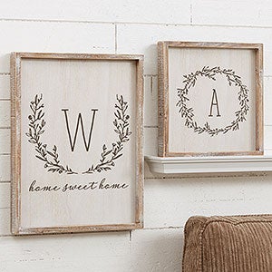 Mr & Mrs Personalized Whitewashed 12x12 Frame Wall Art