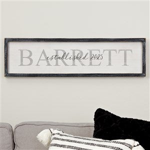 Family Name Personalized Blackwashed Wood Wall Art - 30x8 - 19255B-30x8