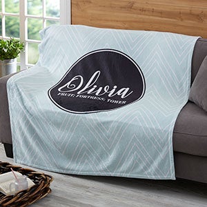 Patterned Name Meaning Personalized 50x60 Plush Fleece Blanket - 19258