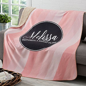 Patterned Name Meaning Personalized 60x80 Sherpa Blanket - 19258-SL