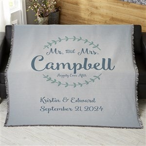 Mr.  Mrs. Personalized Wedding  Anniversary 50x60 Woven Throw - 19268-A