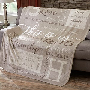 This Is Us Personalized 50x60 Plush Fleece Blanket - 19310