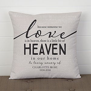 Heaven In Our Home Personalized 14 Memorial Throw Pillow - 19317-S