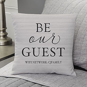 Be Our Guest Personalized 14quot; Throw Pillow - 19318-S
